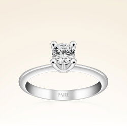 D Renk 0,50 Karat HRD Sertifikalı Tektaş Pırlanta Yüzük - 1