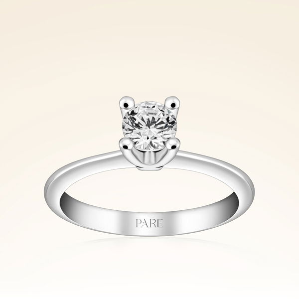 D Renk 0,50 Karat HRD Sertifikalı Tektaş Pırlanta Yüzük - Pare Pırlanta