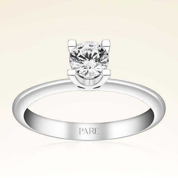 D Renk 0,50 Karat HRD Sertifikalı Tektaş Pırlanta Yüzük - Pare Pırlanta