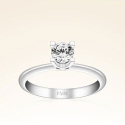 D Renk 0,50 Karat HRD Sertifikalı Tektaş Pırlanta Yüzük - 1