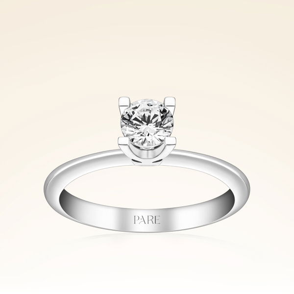 D Renk 0,50 Karat HRD Sertifikalı Tektaş Pırlanta Yüzük - Pare Pırlanta