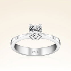 D Renk 0,50 Karat HRD Sertifikalı Tektaş Pırlanta Yüzük - 1