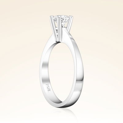 D Renk 0,50 Karat HRD Sertifikalı Tektaş Pırlanta Yüzük - Pare Pırlanta