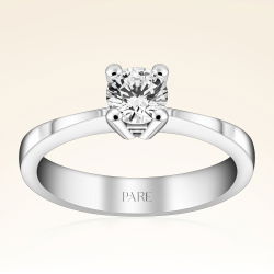 G Renk 0,50 Karat HRD Sertifikalı Tektaş Pırlanta Yüzük - 1