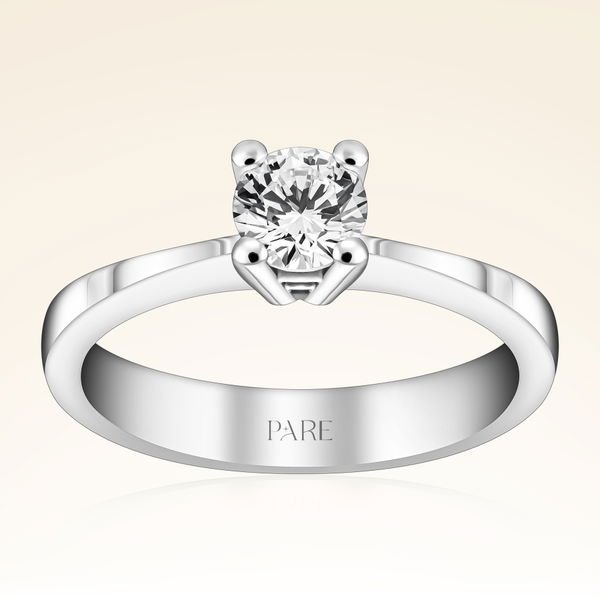 G Renk 0,50 Karat HRD Sertifikalı Tektaş Pırlanta Yüzük - Pare Pırlanta