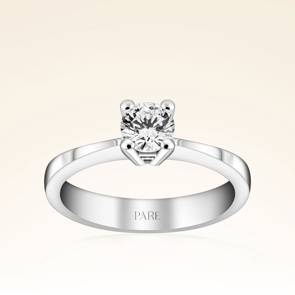 G Renk 0,50 Karat HRD Sertifikalı Tektaş Pırlanta Yüzük - Pare Pırlanta