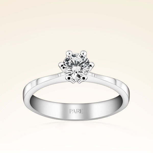 G Renk 0,40 Karat HRD Sertifikalı Tektaş Pırlanta Yüzük - Pare Pırlanta