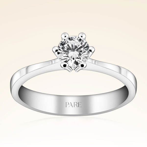 G Renk 0,40 Karat HRD Sertifikalı Tektaş Pırlanta Yüzük - Pare Pırlanta