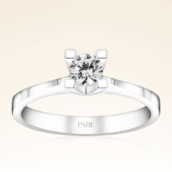 D Renk 0,30 Karat HRD Sertifikalı Tektaş Pırlanta Yüzük - 1