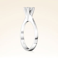 D Renk 0,30 Karat HRD Sertifikalı Tektaş Pırlanta Yüzük - 2