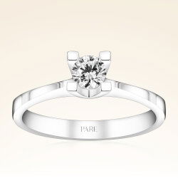 E Renk 0,30 Karat HRD Sertifikalı Tektaş Pırlanta Yüzük - 1