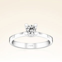 E Renk 0,30 Karat HRD Sertifikalı Tektaş Pırlanta Yüzük - 1