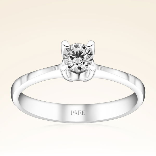 D Renk 0,30 Karat HRD Sertifikalı Tektaş Pırlanta Yüzük - Pare Pırlanta