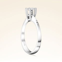 D Renk 0,30 Karat HRD Sertifikalı Tektaş Pırlanta Yüzük - 2