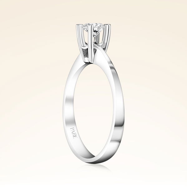 D Renk 0,30 Karat HRD Sertifikalı Tektaş Pırlanta Yüzük - Pare Pırlanta