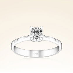 D Renk 0,30 Karat HRD Sertifikalı Tektaş Pırlanta Yüzük - 1