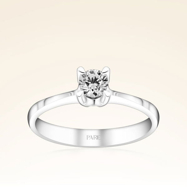 D Renk 0,30 Karat HRD Sertifikalı Tektaş Pırlanta Yüzük - Pare Pırlanta