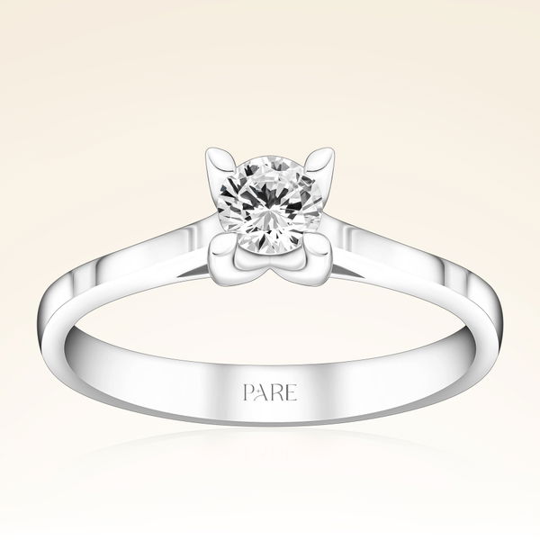 D Renk 0,30 Karat HRD Sertifikalı Tektaş Pırlanta Yüzük - Pare Pırlanta