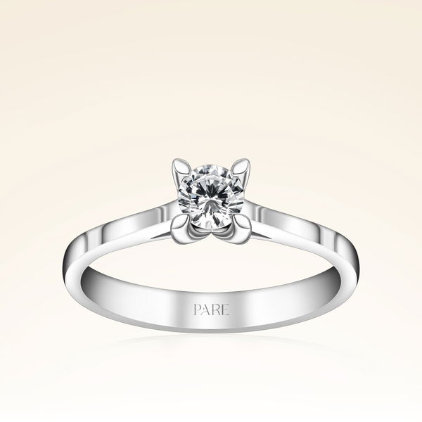 D Renk 0,30 Karat HRD Sertifikalı Tektaş Pırlanta Yüzük - Pare Pırlanta