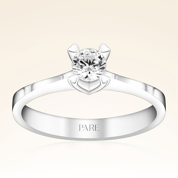 D Renk 0,30 Karat HRD Sertifikalı Tektaş Pırlanta Yüzük - Pare Pırlanta
