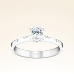 D Renk 0,30 Karat HRD Sertifikalı Tektaş Pırlanta Yüzük - 1