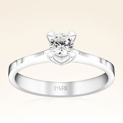 D Renk 0,30 Karat HRD Sertifikalı Tektaş Pırlanta Yüzük - 1