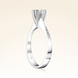 D Renk 0,30 Karat HRD Sertifikalı Tektaş Pırlanta Yüzük - 2