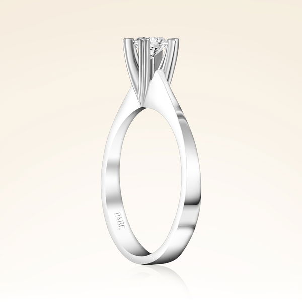 D Renk 0,30 Karat HRD Sertifikalı Tektaş Pırlanta Yüzük - Pare Pırlanta