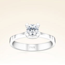 G Renk 0,50 Karat HRD Sertifikalı Tektaş Pırlanta Yüzük - 1