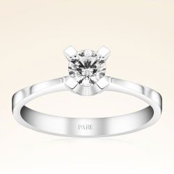 G Renk 0,40 Karat HRD Sertifikalı Tektaş Pırlanta Yüzük - 1