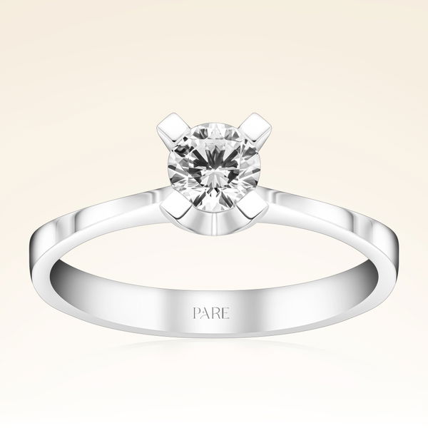 G Renk 0,40 Karat HRD Sertifikalı Tektaş Pırlanta Yüzük - Pare Pırlanta