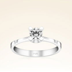 G Renk 0,40 Karat HRD Sertifikalı Tektaş Pırlanta Yüzük - 1