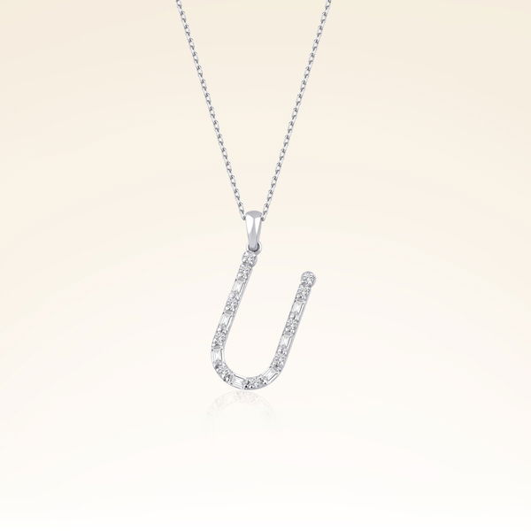 Ü Harf Pırlanta Kolye - Pare Pırlanta